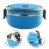 Food Lunch Box Containers 700ml Protable Outdoor Stainless Steel Round