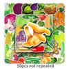 50 Vegetable Graffiti Stickers Cartoon Children's Cognitive Creative DIY Mobile Case Suitcase Stickers Waterproof