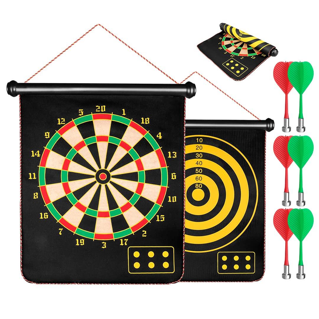 

CyeeLife Magnetic Dart Board for Adults with 6 Safe Darts