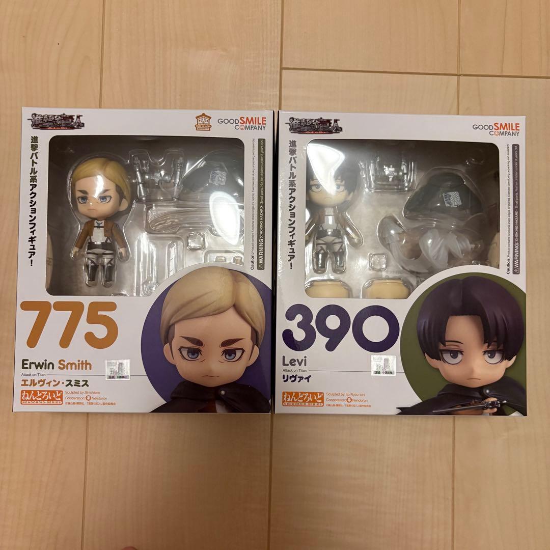Used Nendoroid Attack on Titan Erwin Levi Set of 2