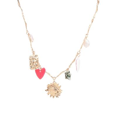 Retro Imitation Pearls Necklace Portable Alloy Jewelry Accessory for Evening Event Office Wear
