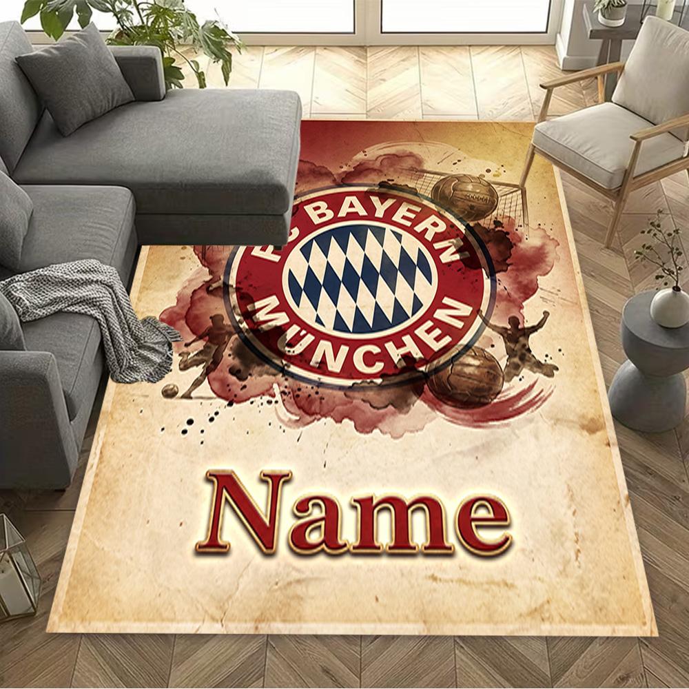 Bayern Munich Soccer Art Area Rug Suitable for Outdoor Living Rooms Balcony Study room Antislip Carpet Anime Office Decor