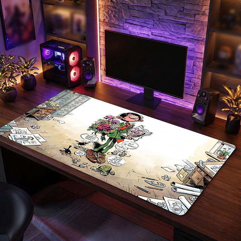 Big Mouse PadGaston Lagaffe Extended Soft Desk Mat Gaming Office Computer Table Decor Mat