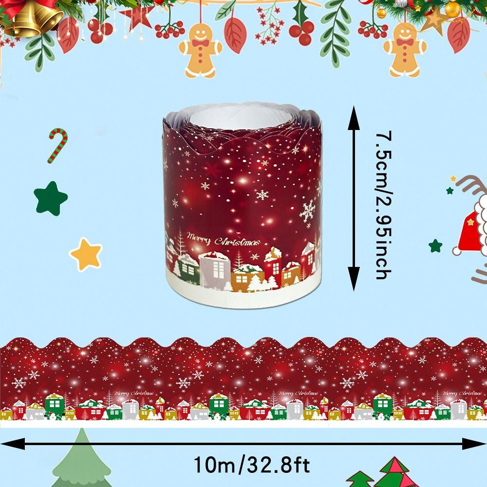 Paper Decorative Stickers Handmade Crafts Bulletin Board Border New Stickers Christmas