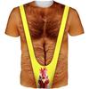Funny Muscular Man Pattern Spoof 3D Print Sport Quick-dry Breatha Men's T-shirt Outdoor Street Role-playing Summer Short-sleeve