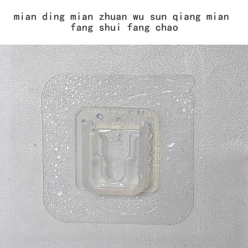 Waterproof Strong Adhesive Hook Shelf Sticker for Bathroom Kitchen Wall Shelf Rack Sticking Screw Hanger