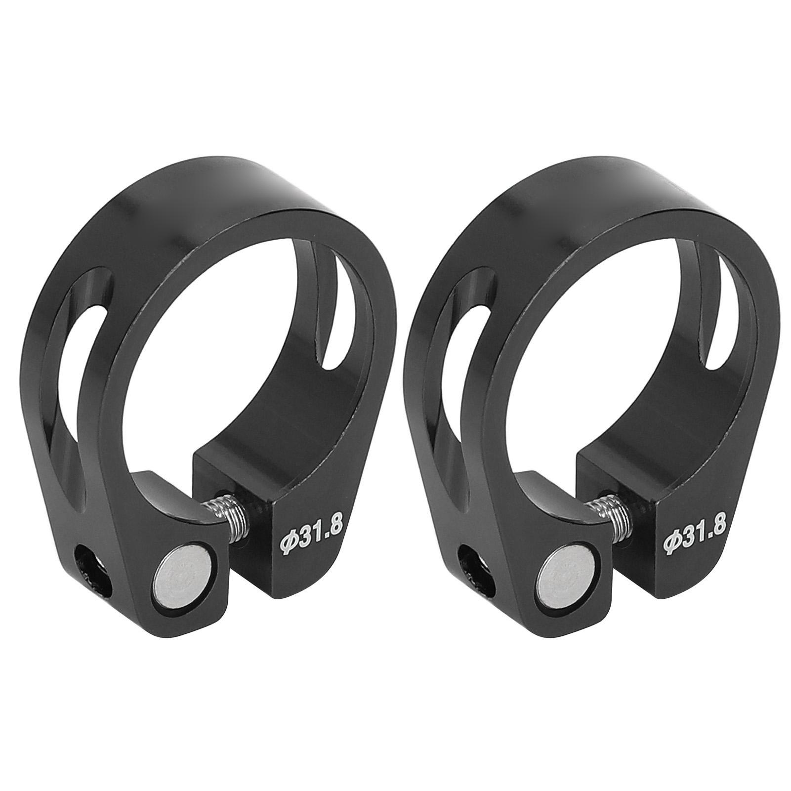 2Pcs Bicycle Seat Post Clamp Aluminum Alloy Quick Release Bike Seat Pipe Clamp for Bicycle Accessories