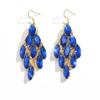 Diamond Leaf Fringed Ear Hook Heavy Industry Exaggerated Personality Earrings Light Luxury Premium Earrings Women