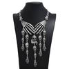 Gothic Multilayer Skull Bone Choker Statement Bib Collar Necklace Jewelry Party