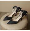 Fashion Temperament Single Shoes Spring New Pearl Pointed Head Shallow Mouth Stiletto with High Heels