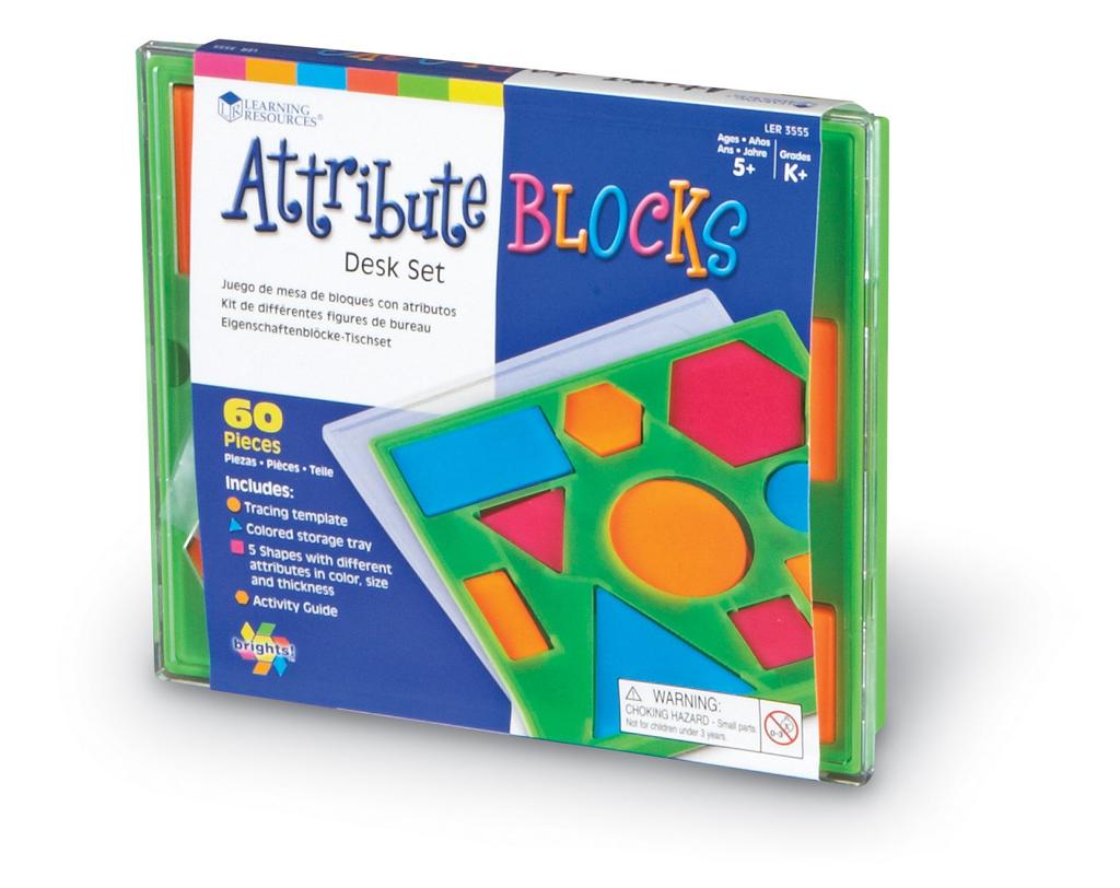Learning Resources Shape and Pattern Blocks for 60 Authentic Toddlers, Sorting, Bright, Plastic, Pieces, LER3555,