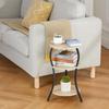 ZEXVIDA Round Retro Side Coffee Bedside Living Room Side Sofa Side Folding Side 30cm Wide X 30cm Deep X 55cm High Table, Table, Table, Table, Table,
