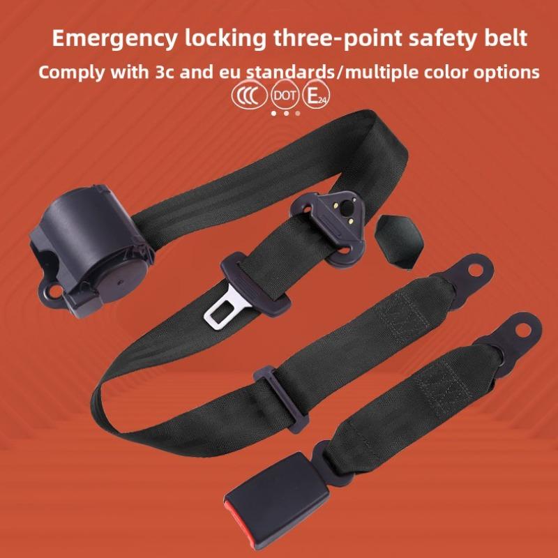 Universal 3 Point for Car Seat Belt Driver Safety Belt Auto SafetyBelt Adjuster Shoulder Emergency Lock Retractable