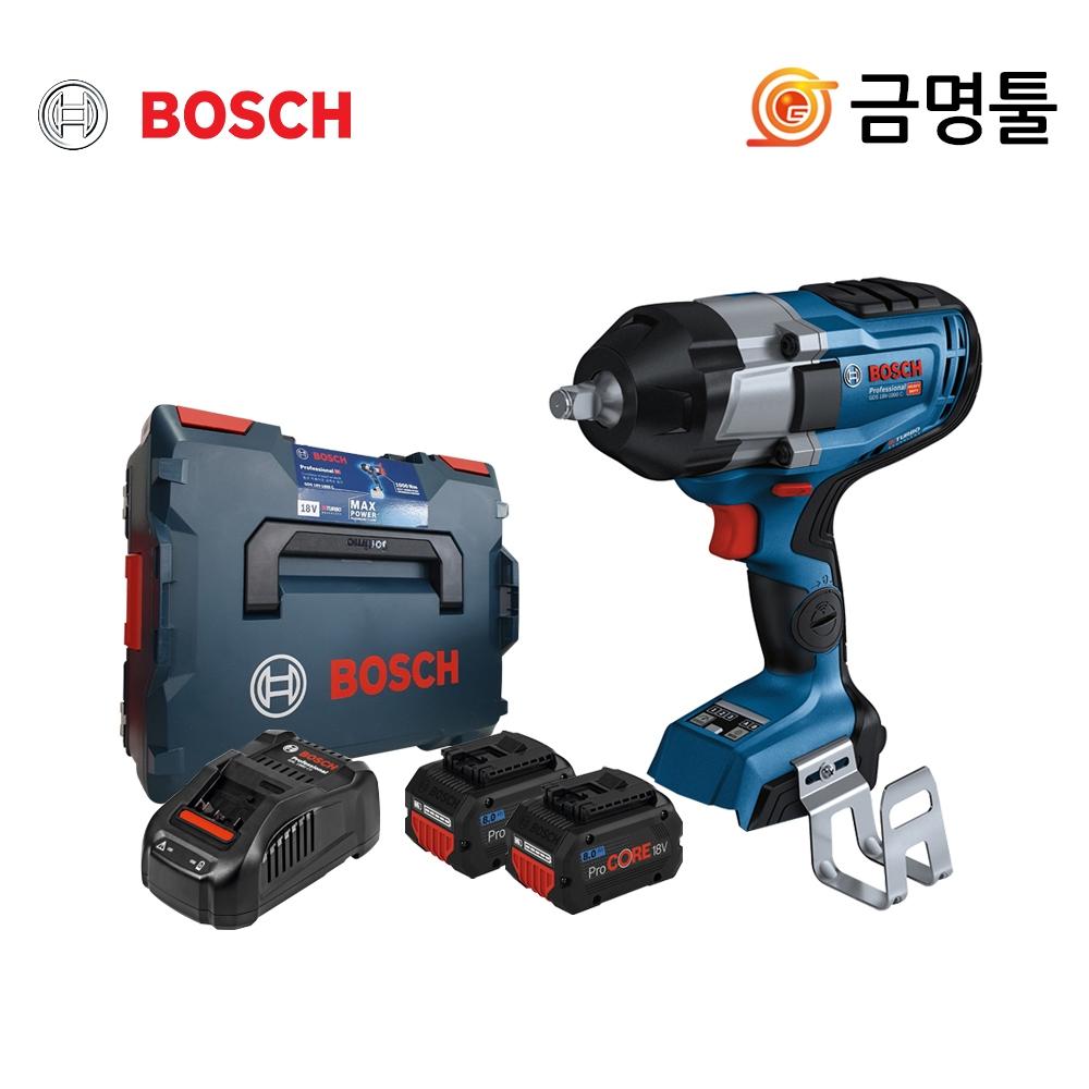

Перезаряжаемый ударный гайковерт Bosch GDS18V 1000C 18 В 8,0 Ач, 2 упаковки, 1 2-дюймовый двигатель BL, разборка шины с высоким крутящим моментом