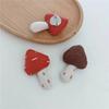 1 Pair Fabric Fabric Mushroom Pin Handmade Handcrafted Pin Premium Woodland Brooch  Bag Accessory