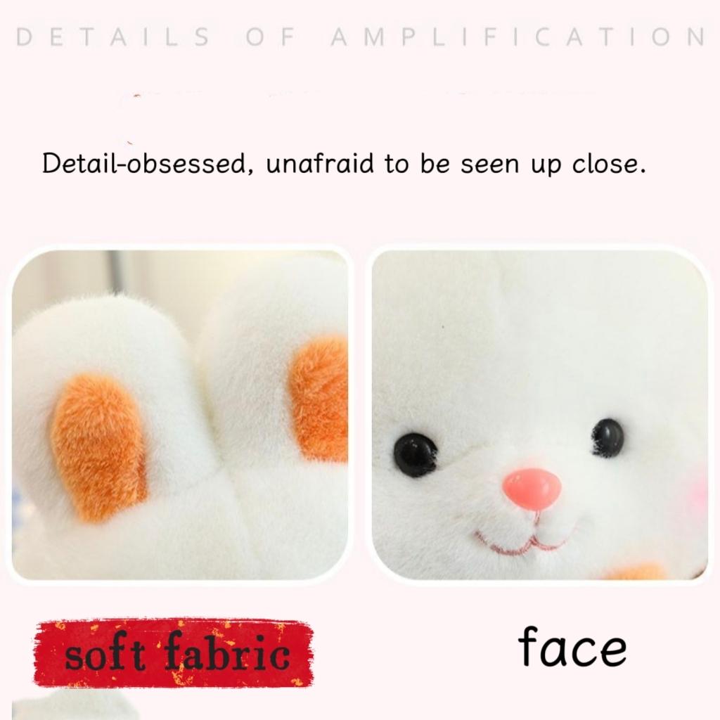 Cute Radish Rabbit Plush Toy Soft Bunny Stuffed Animal Doll for Girls Kids Sleeping Companion Birthday Gift