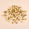 100pcs Wooden Mini Bee Ladybugs DIY Craft Scrapbooking Home Garden Decoration Wedding Party Kids Gift Self Adhisive Wall Sticker