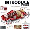 ABAB1 1:24 500K Classic Vintage Car Simulation Alloy Car Sound and Light Model Children's Hobbies Collecting Gifts Toys