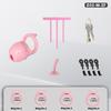 Vibrating Stretching Anal Plug Male Chastity Cage with 4 Size Silicone Ring Bondage Cock Exercise Urine Blockage Sex Toy for Man