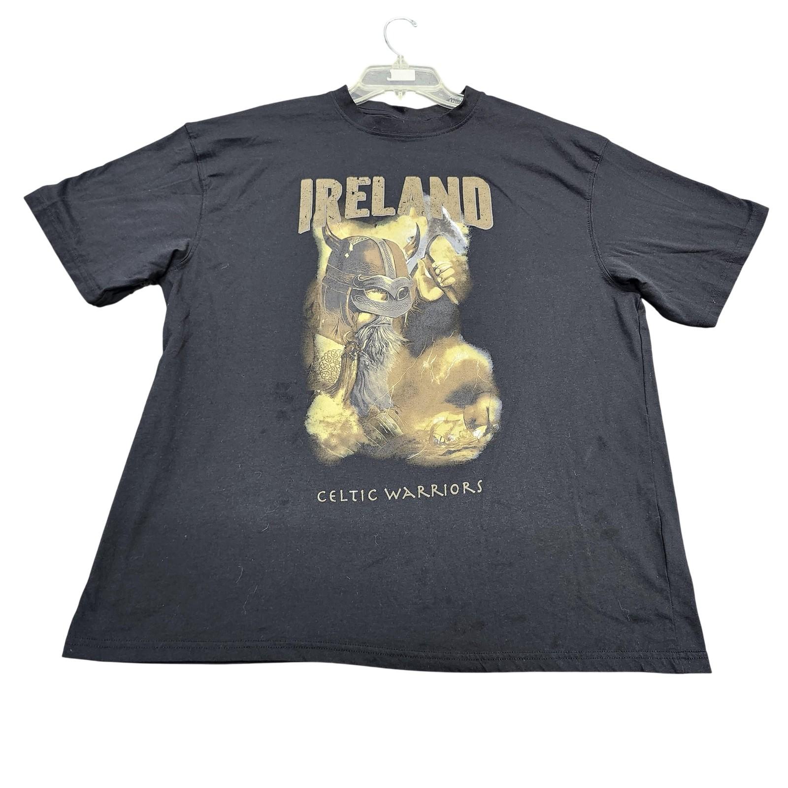 Traditional Craftwear Shirt Mens Large Black Ireland Celtic Warrior Graphic Tee Unisex T-Shirt XXXL