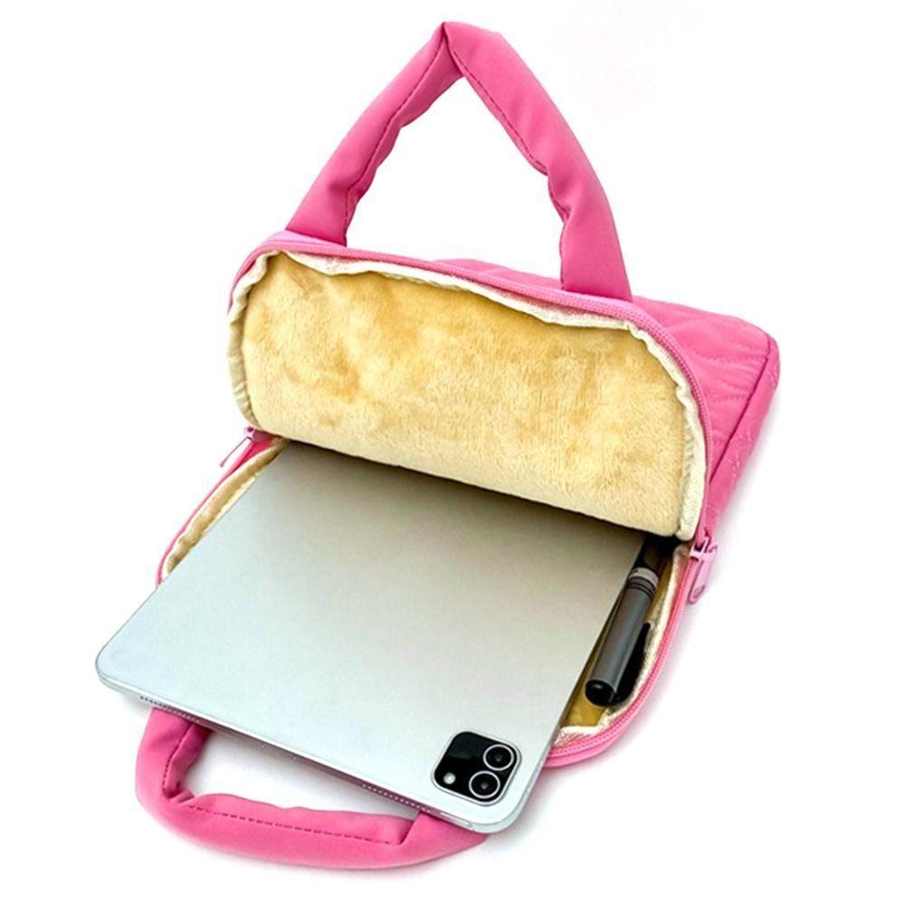 Loving Tablet Bag Anti-fall Large Capacity Notebook Computer Case Plush Lining Shockproof Laptop Sleeve for 11/13inch Office