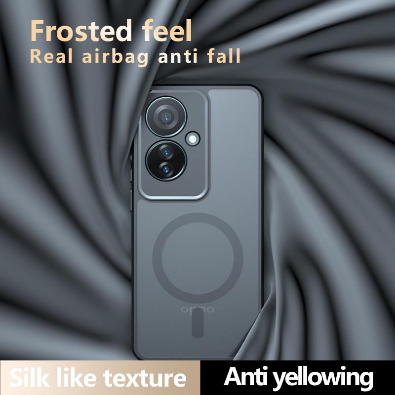 For Oppo Reno11 F 5G Case Compatible with MagSafe TPU+PC Matte Skin Touch Phone Cover