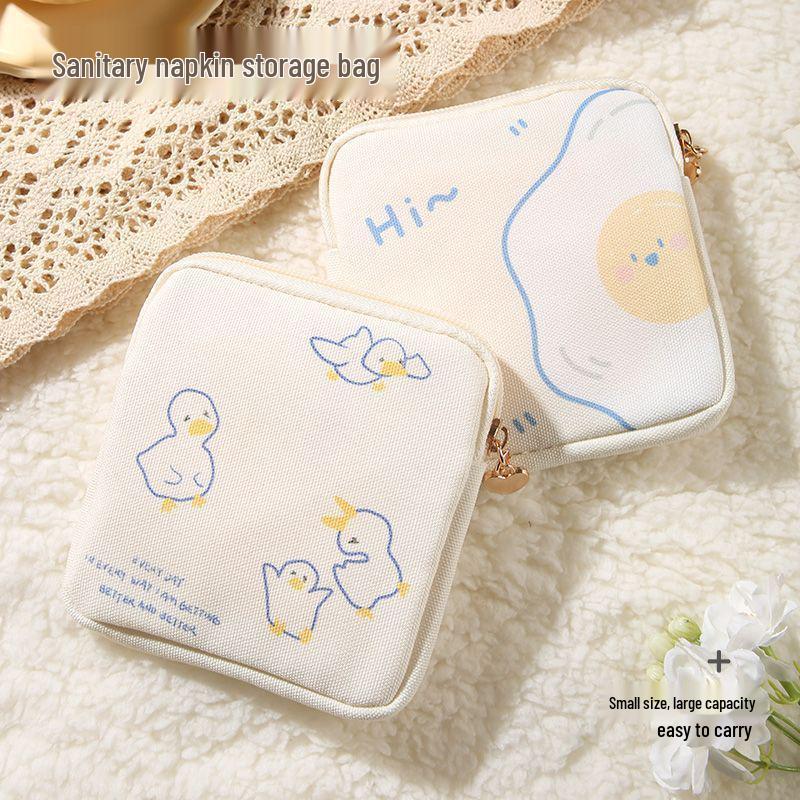 Large Cute Handbag for Student Sanitary Napkin Storage - Portable Menstrual Carry-on