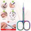 Beauty Rainbow Titanium Stainless Steel Multi-Purpose Cuticle Scissors Ergonomic Handle Suitable for Nail Care