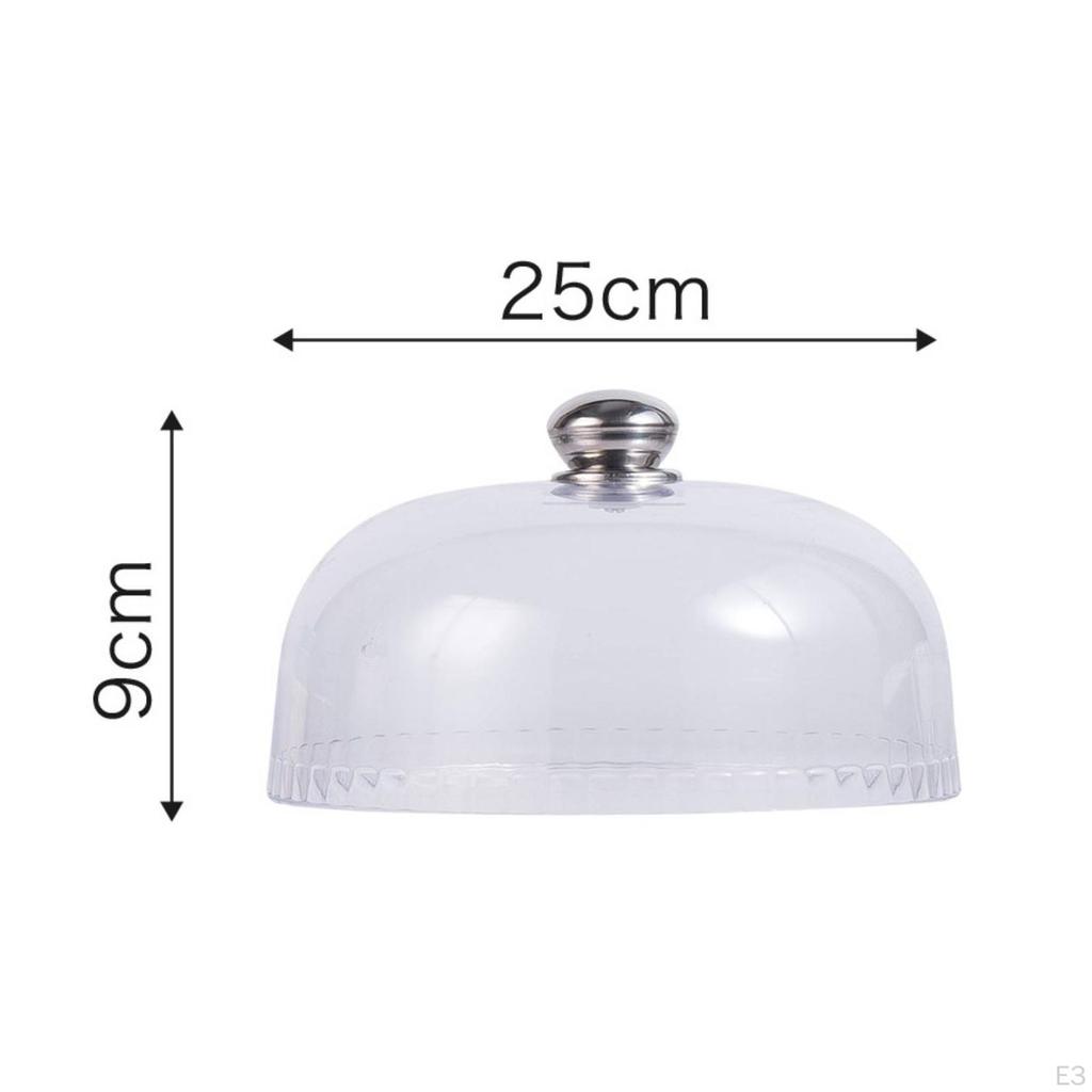 Cake Dome Plastic Cover with Knob Safe for Buffet, Bakery, Bakers, Caterers