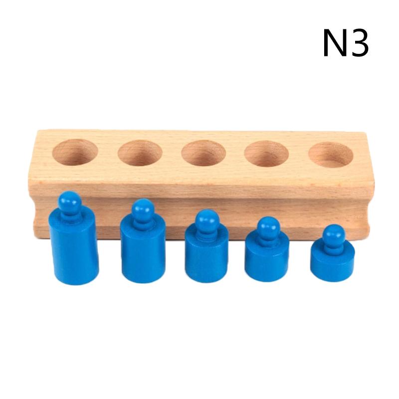 Montessori Cylinder Socket Puzzles Toy Baby Development Practice And Senses Preschool Educational Wooden Toys For Children