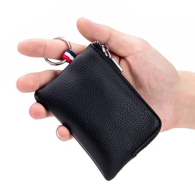 Portamonete da uomo Mini portafoglio in pelle con cerniera morbida Portamonete per patente di guida, porta carte, ultrasottile