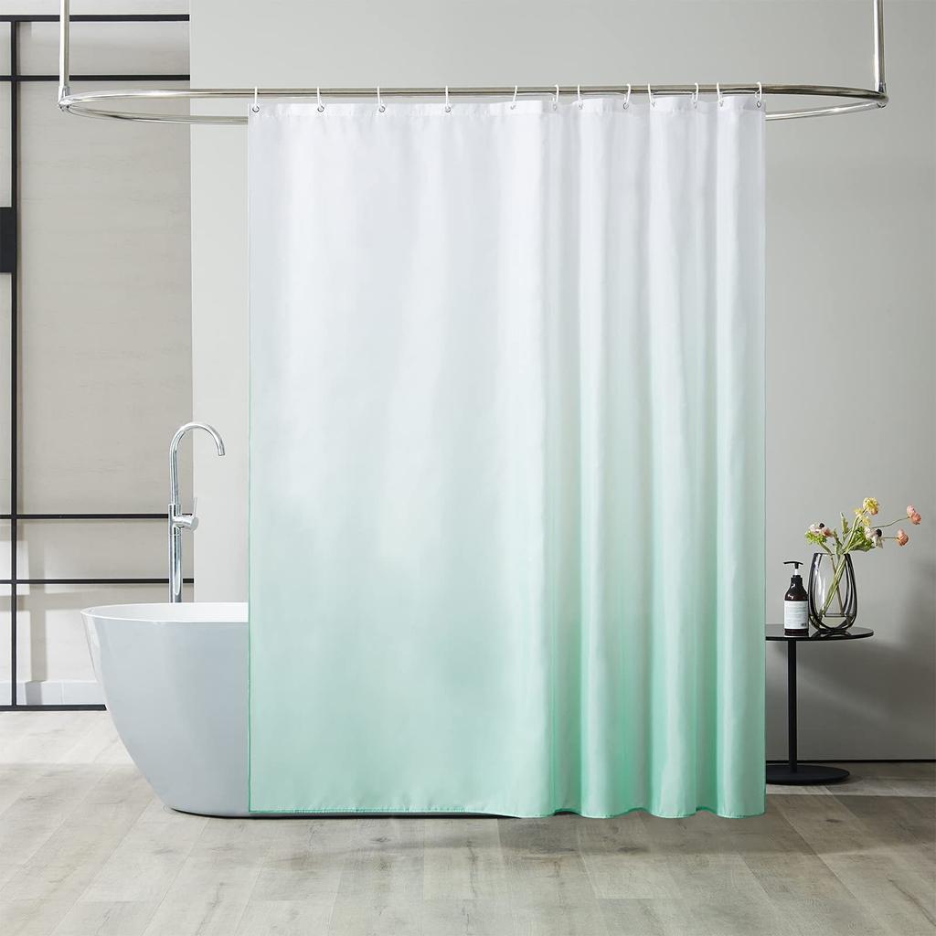 Gradual Change Digital Printing Shower Curtain, Waterproof Bathroom Curtain, Polyester Thickened Shower Cover Bathroom Curtain