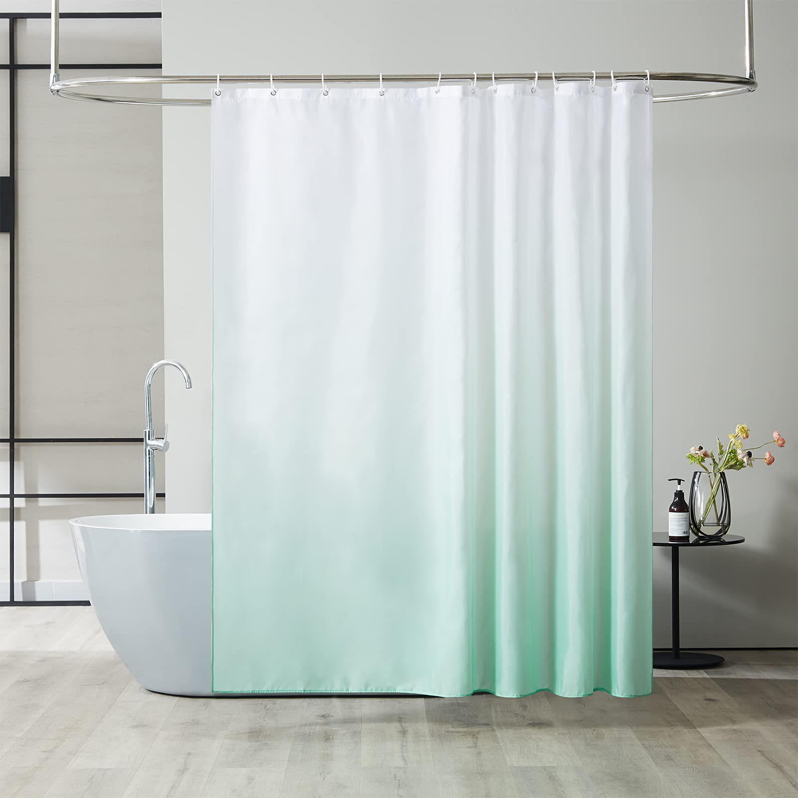 Gradual Change Digital Printing Shower Curtain, Waterproof Bathroom Curtain, Polyester Thickened Shower Cover Bathroom Curtain W60H190(CM)-1 Pcs