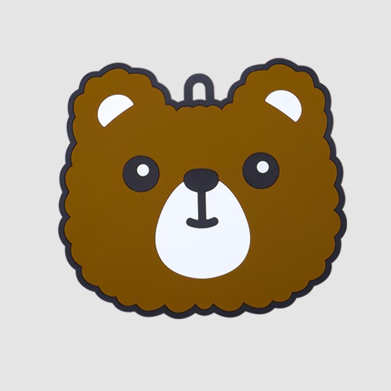 

Мультяшные подставки из ПВХ в виде медведя, теплоизоляционные, водонепроницаемые, термостойкие, коврики под миски, кухонные бытовые коврики под кастрюли и сковороды