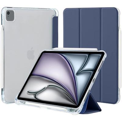 Hülle für iPad Air 13"/Pro 12,9" - Stoßfest - Silikon - Marineblau - Stifthalter