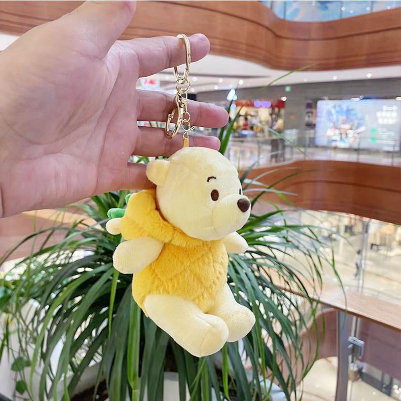 Cozy Pineapple Puff Bear Plush Keychain Cuddly Toy Ideal For Gifting On Special Occasions