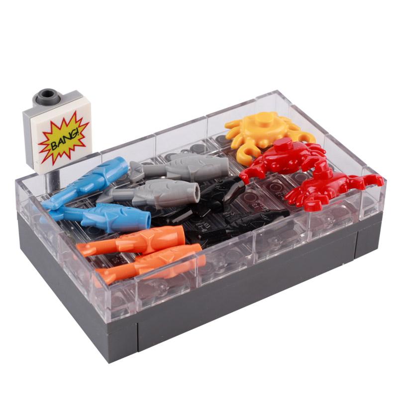 MOC Bricks Accessories City Supermarket Shop Store Building Blocks Street View Drink Food Vegetable Food Dessert Blocks Printed