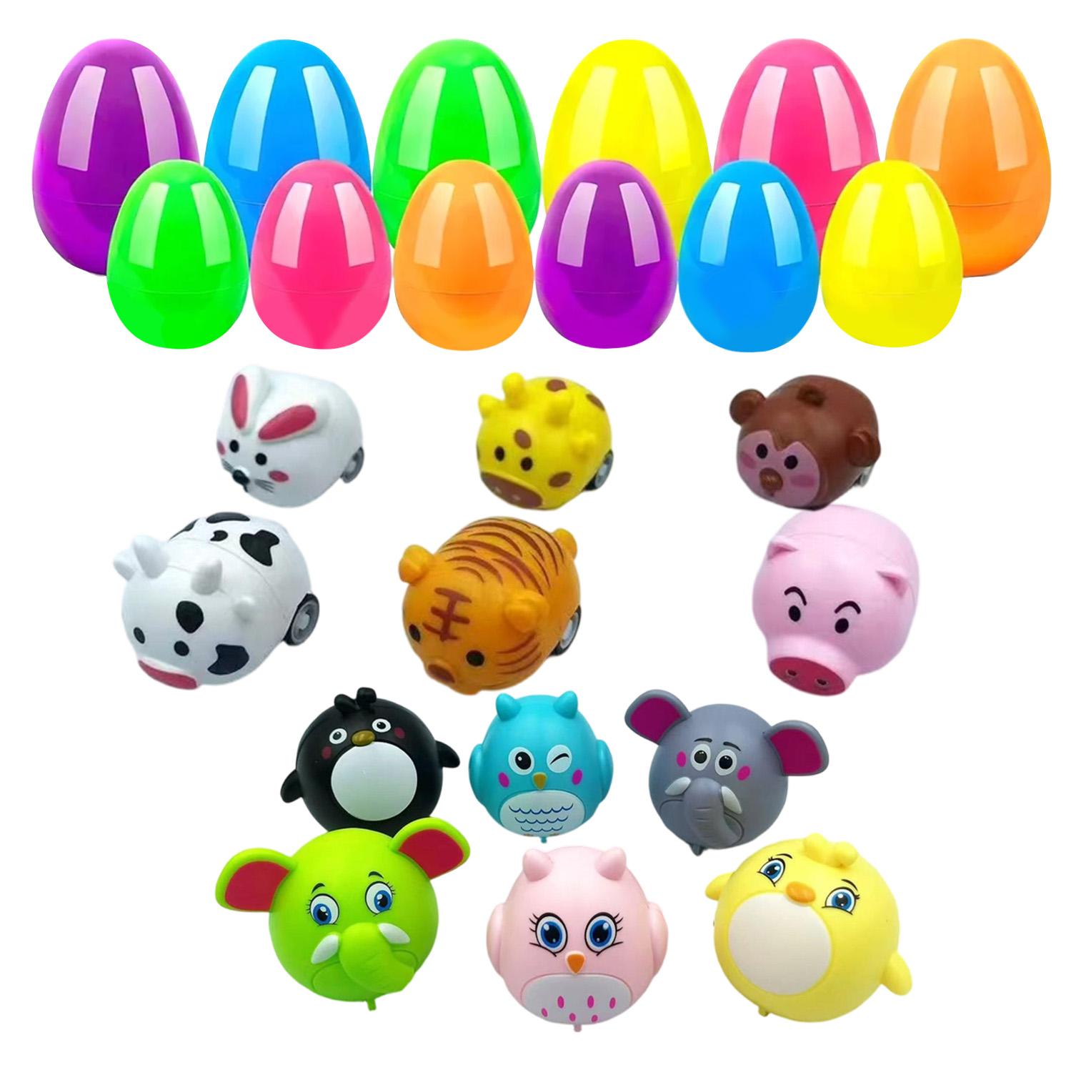 

12 Pack Prefilled Easter Eggs With , 2.5Inch Plastic Easter Eggs Filled Toys For Easter Hunts, Basket Stuffers, Easter Party Gifts белый