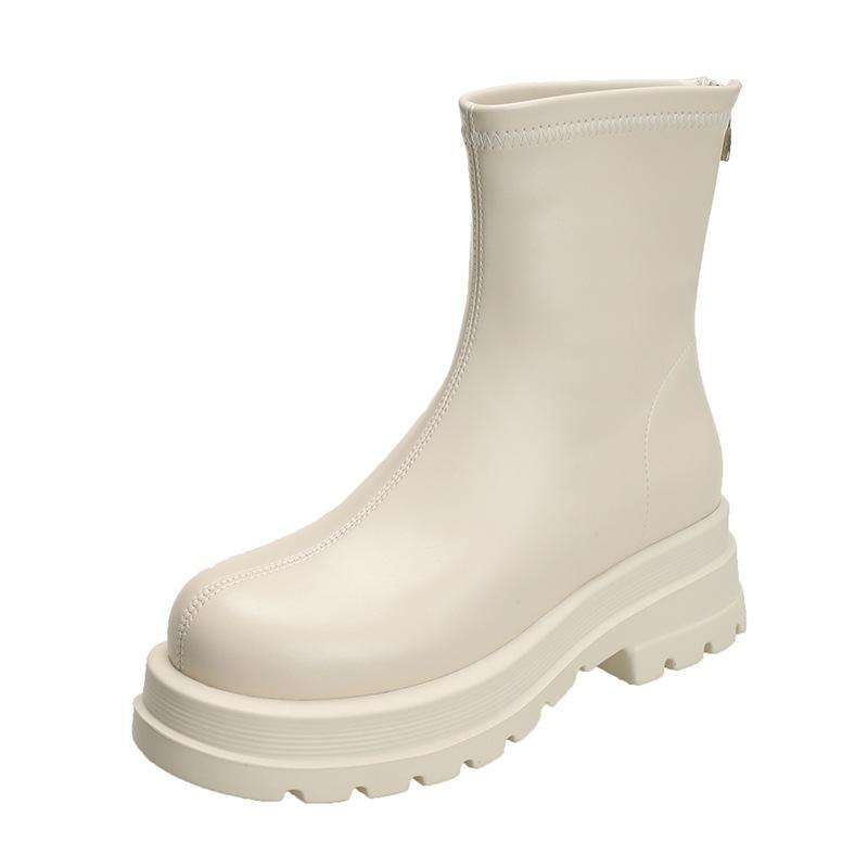 Martin Boots Women's Short Boots Thick-soled Women's Small Summer and Autumn Boots Medium Boots Chelsea Cigarette Boots Are Comfortable and Lightweigh