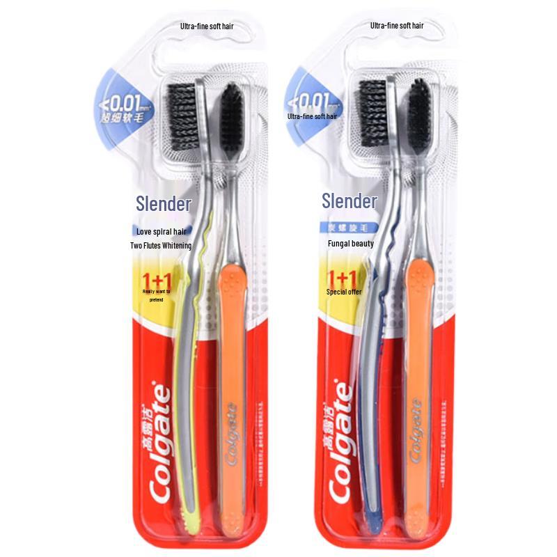 

Colgate Slim Soft Charcoal Spiral Toothbrushes - 5 Twin Packs