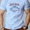 Unisexs Mountain Explorer Great Outdoors Graphic Tee Outdoor Adventure Cotton Casual Tops