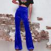 Fashionable Women's Retro Color High,waisted Casual Wide,leg Pants