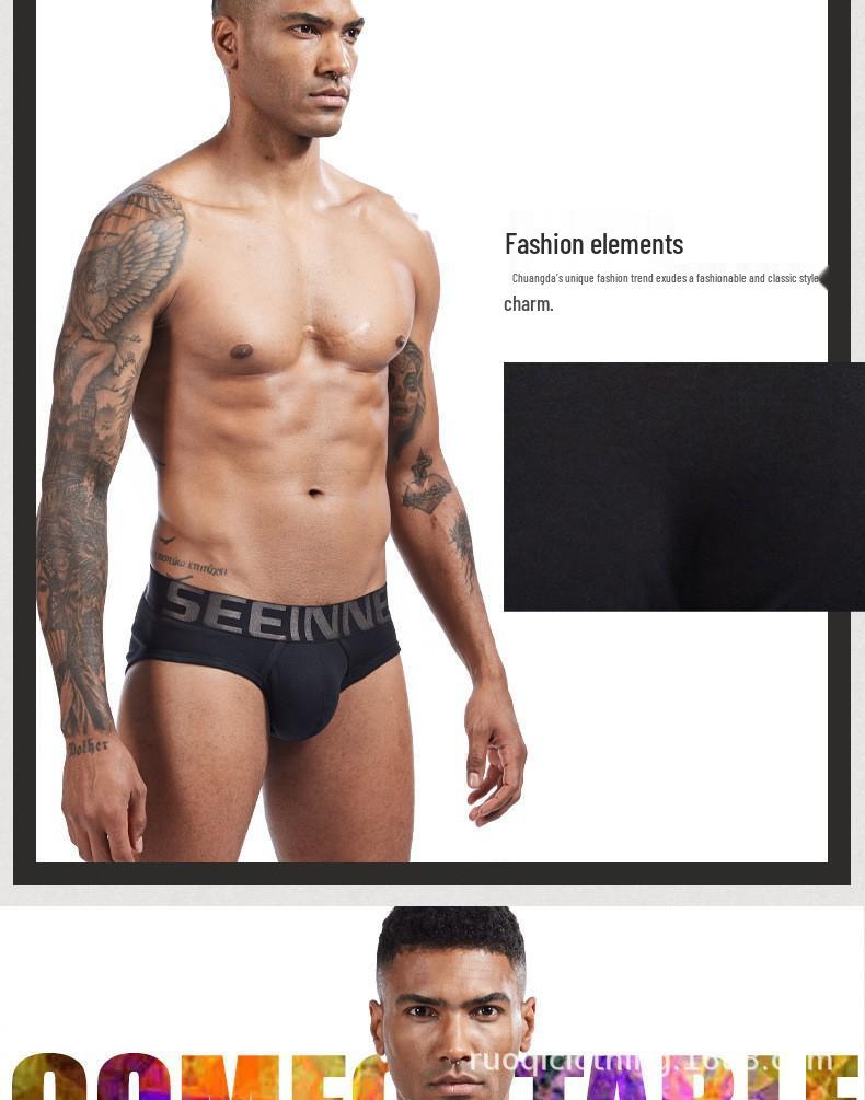 Men's Stylish Cotton Low-Rise U-Pouch Briefs - Comfortable, Trendy & Sexy