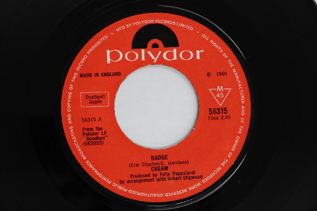 7inch Record CREAM - Badge 56315 Polydor 1969 UK Rock Used