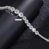 S925 Sterling Silver Moissanite Round Bracelet - Luxury Heavy Industry Style, Super Shiny High-End Women's Jewelry.