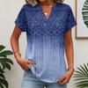 Womens Tops Short Sleeve Tee Summer V Neck Shirts Work Blouses Business Tunic