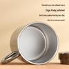 Tasse en Acier Inoxydable Double Paroi Plaqué Titane avec Poignée - Anti-Brûlure, Isolation Thermique pour Café, Thé et Eau