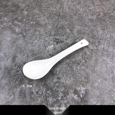 Qianxing White Ceramic Serving Spoons & Scoops