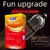 Love Sense 12-Piece Ultra-Thin Hyaluronic Condoms with Dotted & Ribbed Texture for Men & Women