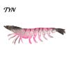 Reefs Fishing Lures 9.5cm/4.8g TPE Soft Bionic Shrimp Bait, Realistic Glitter Lure, Simulation Prawn Swim Bait for Freshwater Saltwater Trout